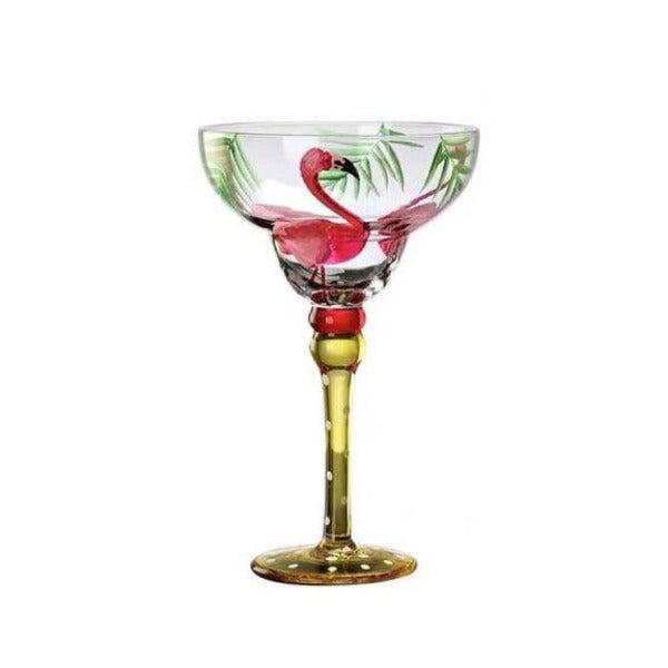 Flamingo Margarita Glass