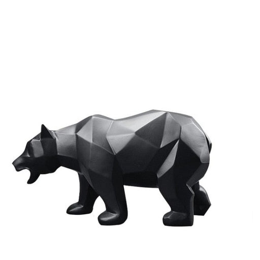 Geometric Resin Bear Statue