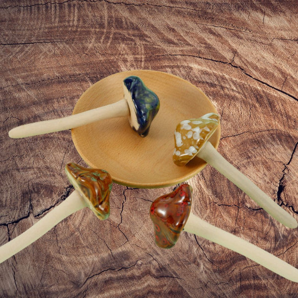 Ceramic Mushroom Plant Ornament (Set of 4 - Assorted Colours)