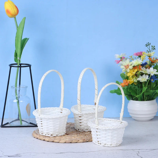 White Mini Woven Basket (Assorted Styles)