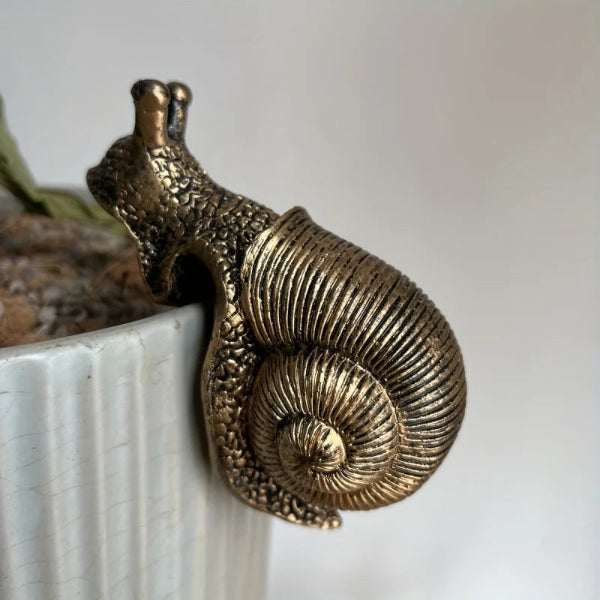 Snail Plant Pot Ornament