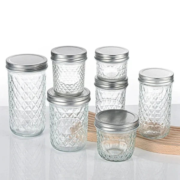 Textured Mason Jar (Assorted Sizes)