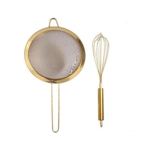 Stainless Steel Whisk and Sieve Set