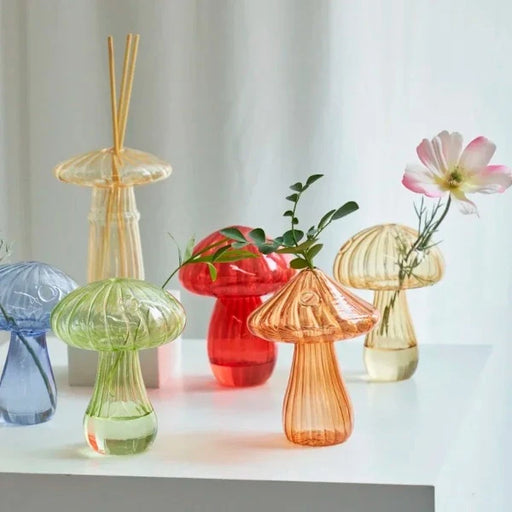 glass mushroom vase