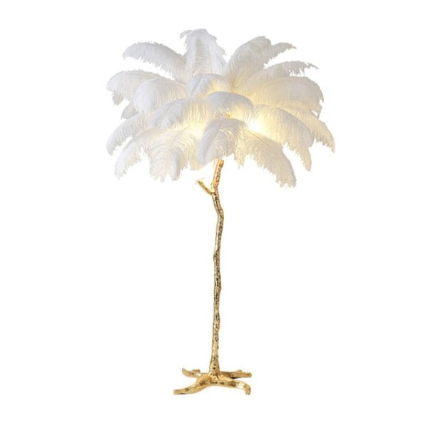 ostrich feather floor lamp