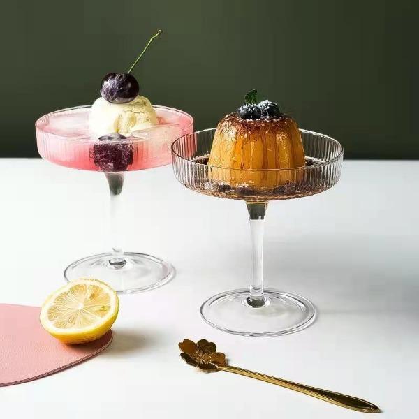ribbed cocktail glasses