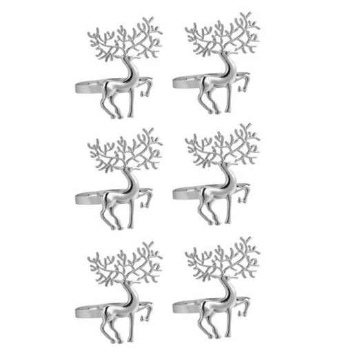silver reindeer napkin rings