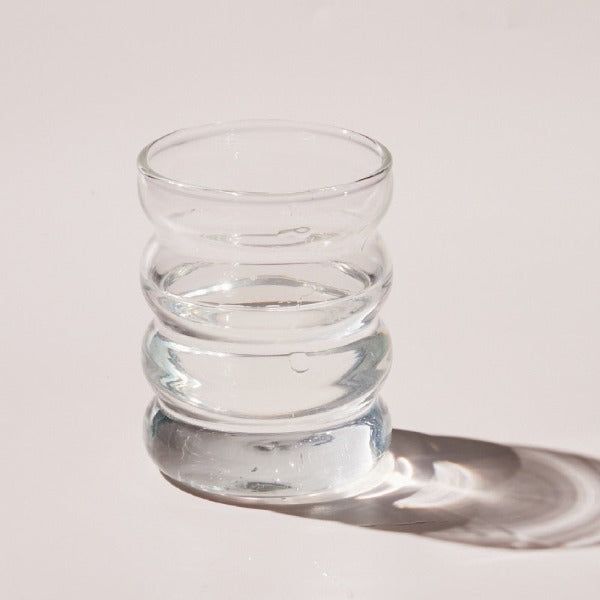 wavy glass cup