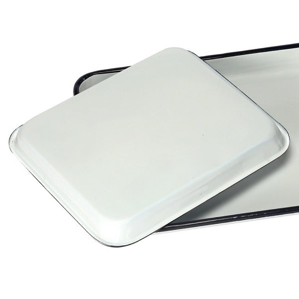 White Enamel Serving Dish