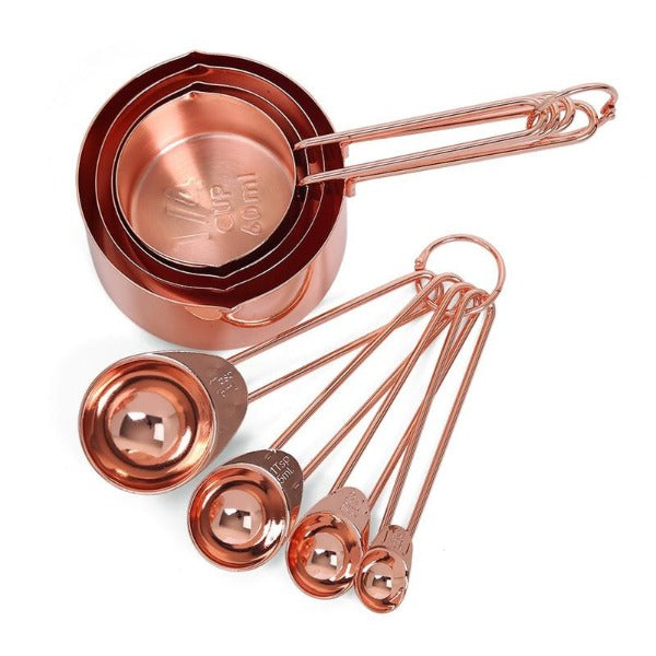 Rose Gold Measuring Cup and Spoon Set