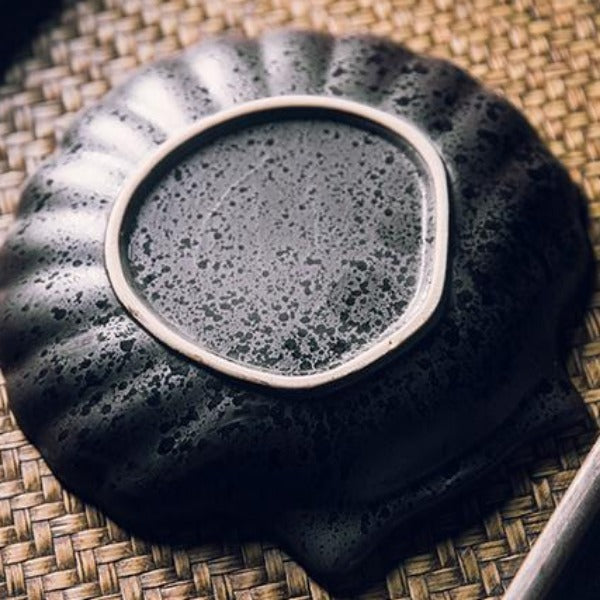 Speckled Scallop shaped Serving Plate