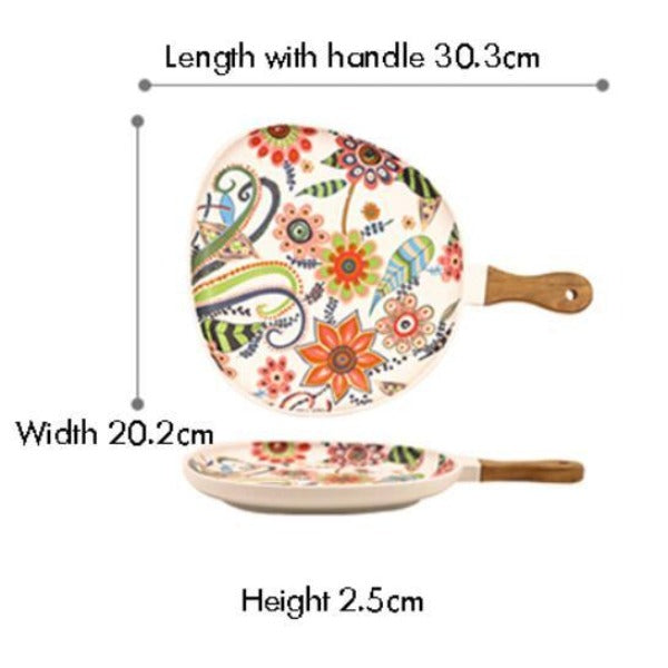 Floral Ceramic Serving Board