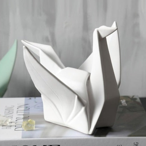 Enamel Paper Crane Figurine