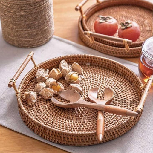 Rattan Round Tray