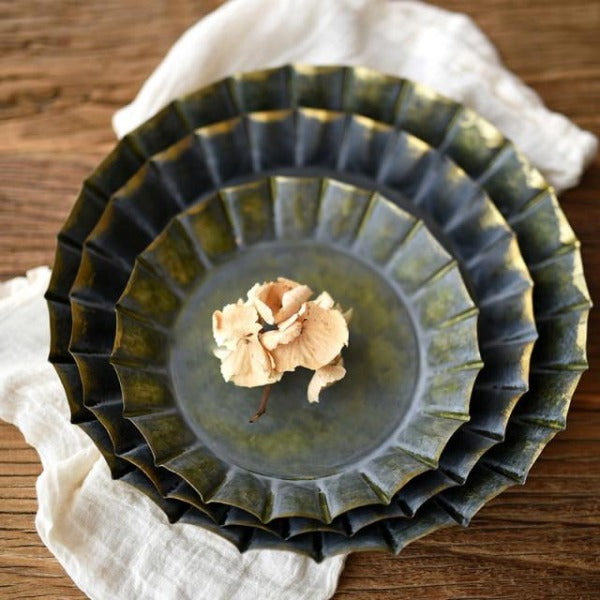 vintage metal serving trays