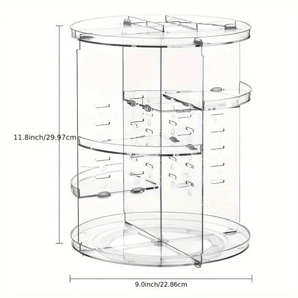 360 rotating makeup organizer