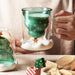 Festive Double Walled Glass Mug