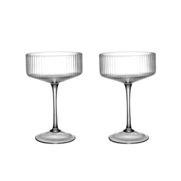 Fluted Coupe Glass (Set of 2)