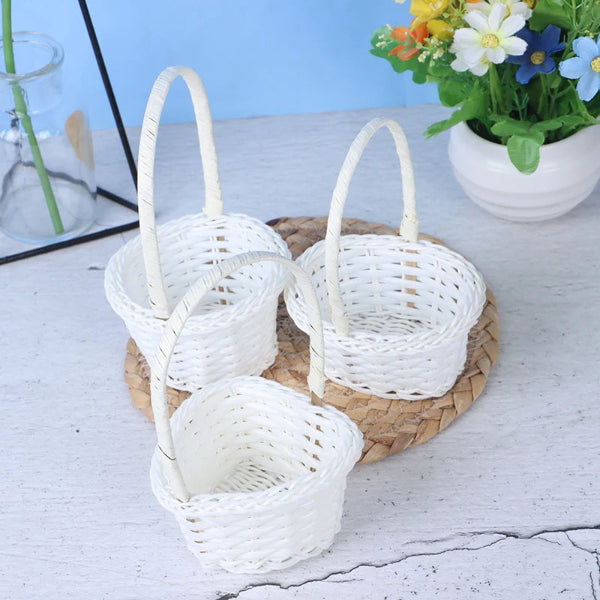 White Mini Woven Basket (Assorted Styles)