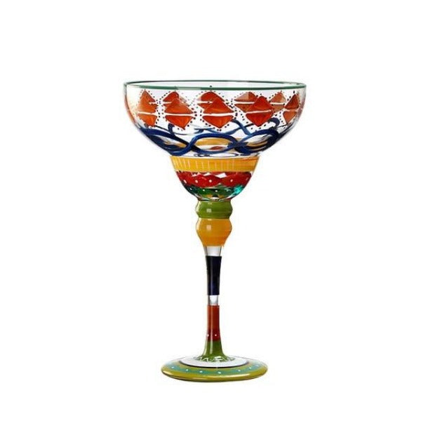 Hand painted Margarita Glass