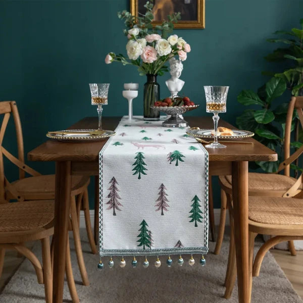 Nordic Christmas Table Runner - (Pink/Blue - Assorted  Sizes)