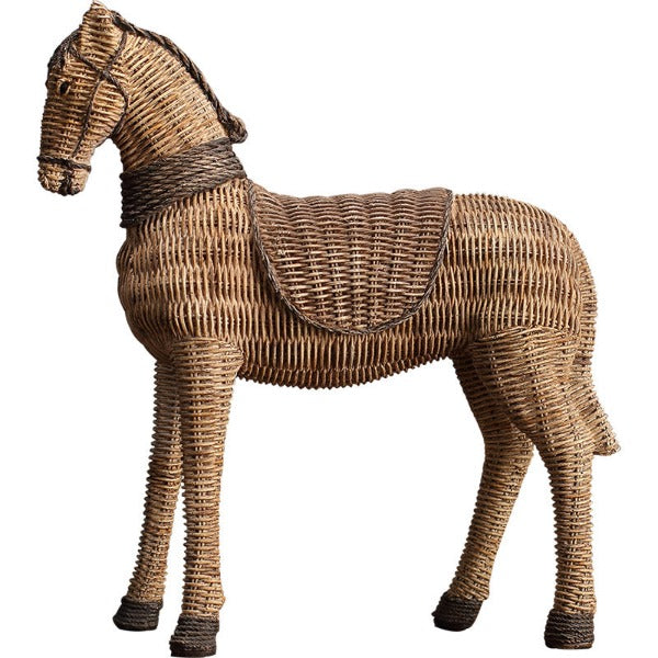 Imitation Rattan Horse Sculpture