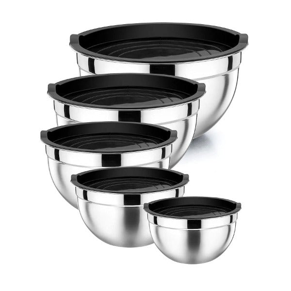 Nesting Stainless Steel Mixing Bowls (Set of 5)