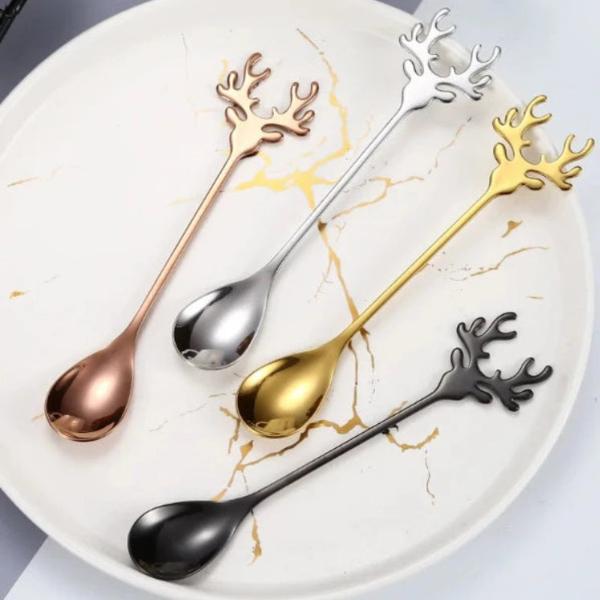 Reindeer Coffee Spoons (Assorted Colours)