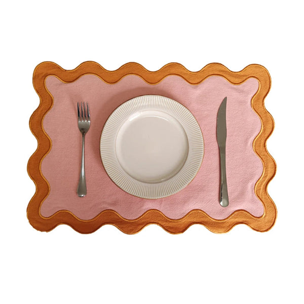 Scalloped Placemat (Set of 6 - Assorted Colours)