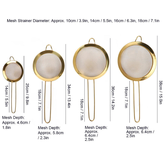 Golden Sieve (Set of 4)