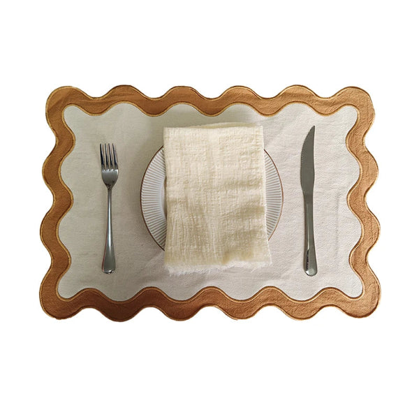 Scalloped Placemat (Set of 6 - Assorted Colours)