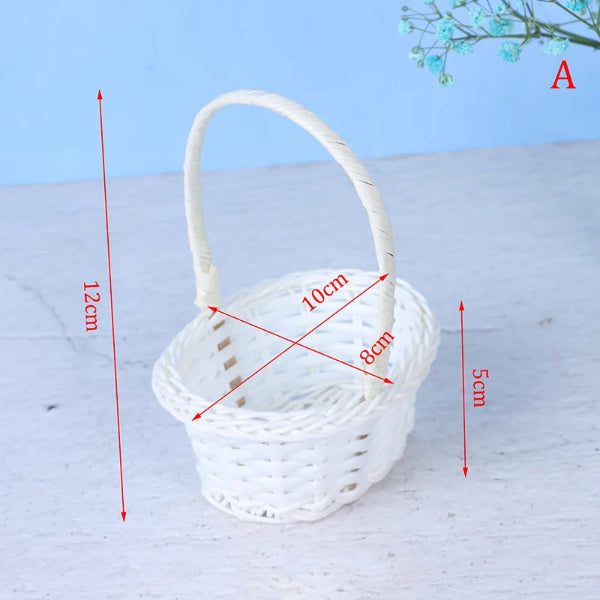 White Mini Woven Basket (Assorted Styles)