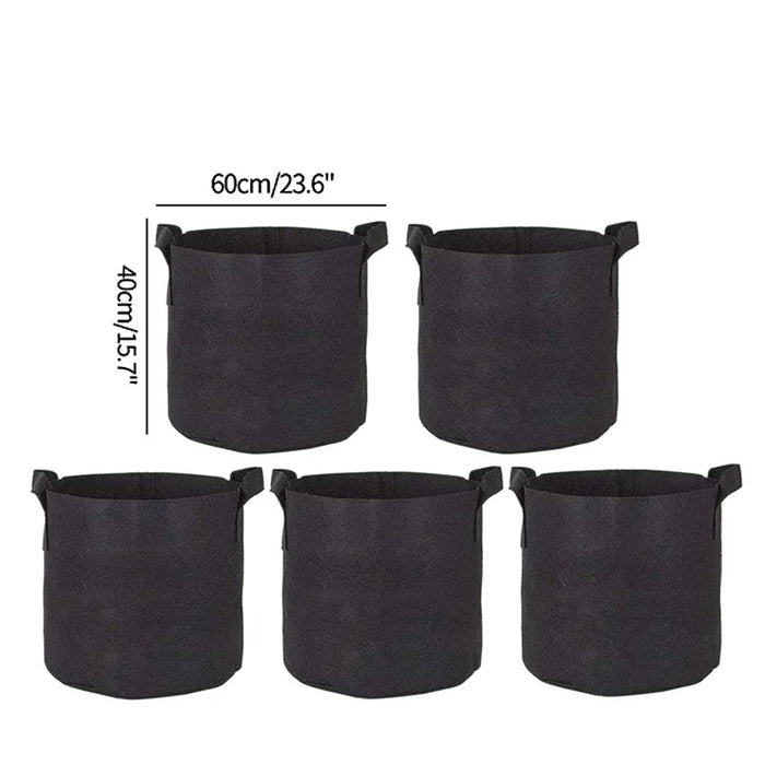 Plant Grow Bag (Set of 5 - Assorted Sizes)
