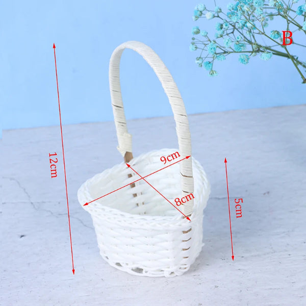 White Mini Woven Basket (Assorted Styles)