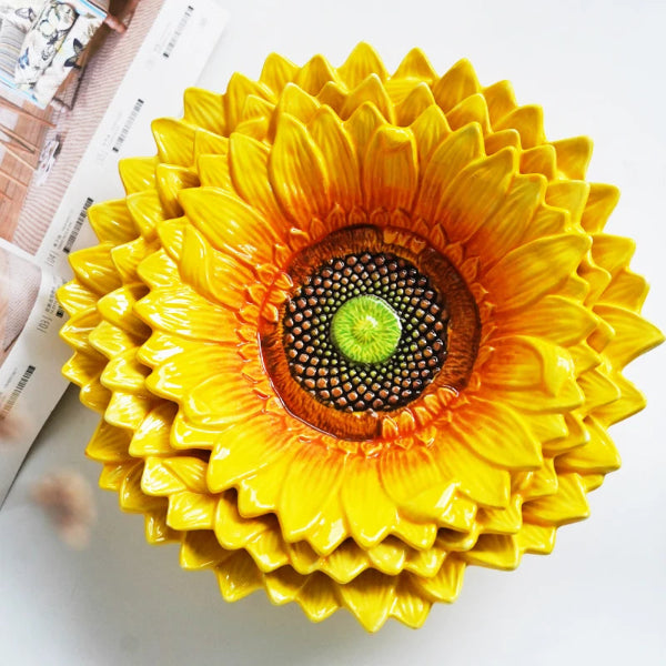 Sunflower Ceramic Bowl (Assorted Sizes)