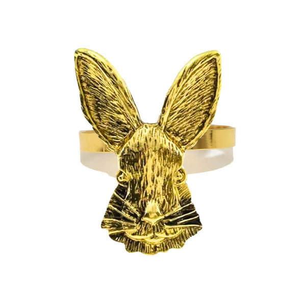 Rabbit Napkin Rings - Set of 6 (Assorted Colours)