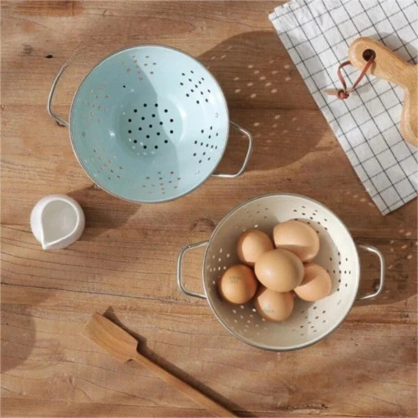 Colorful Colander Enamel Colander (Assorted Colours) — Habitarē Home & Garden