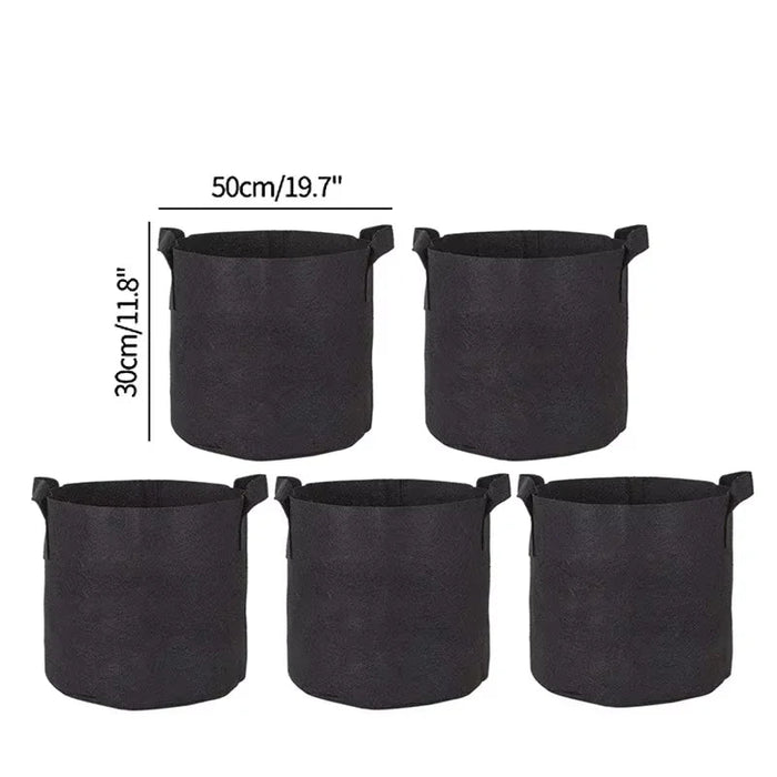 Plant Grow Bag (Set of 5 - Assorted Sizes)