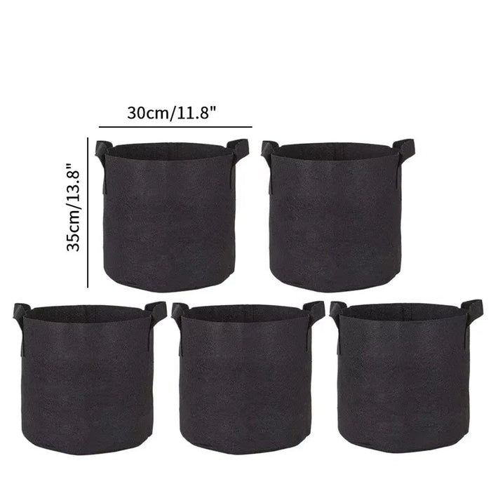 Plant Grow Bag (Set of 5 - Assorted Sizes)