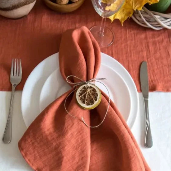 Pure Linen Napkin (Set of 4 - Assorted Colours)