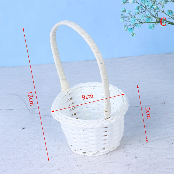 White Mini Woven Basket (Assorted Styles)