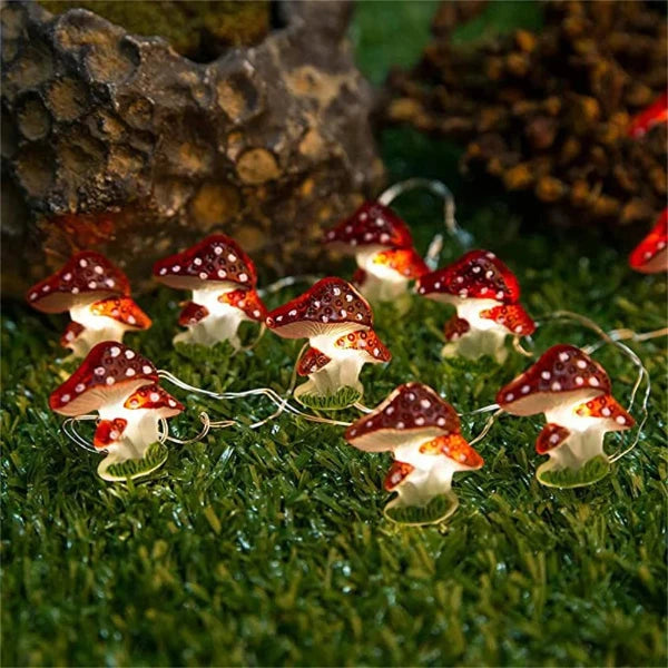 Toadstool LED String Lights