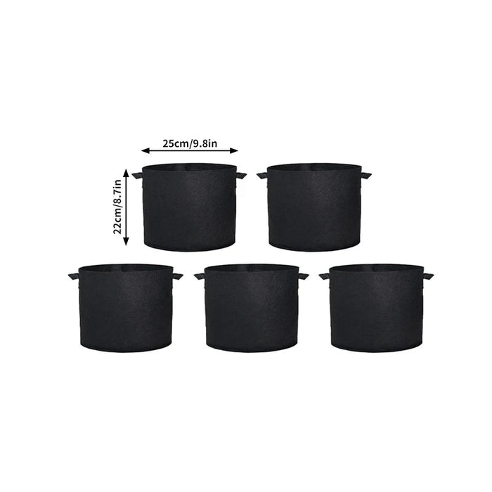 Plant Grow Bag (Set of 5 - Assorted Sizes)