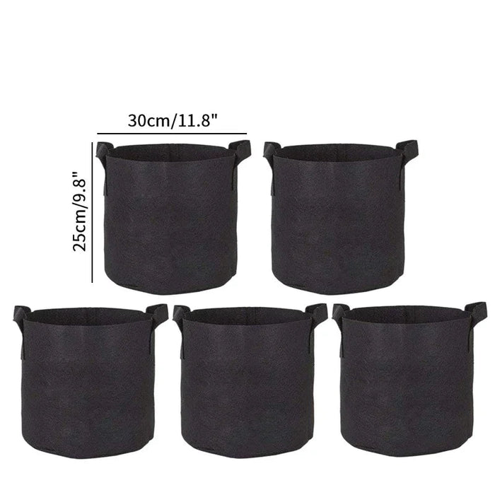 Plant Grow Bag (Set of 5 - Assorted Sizes)