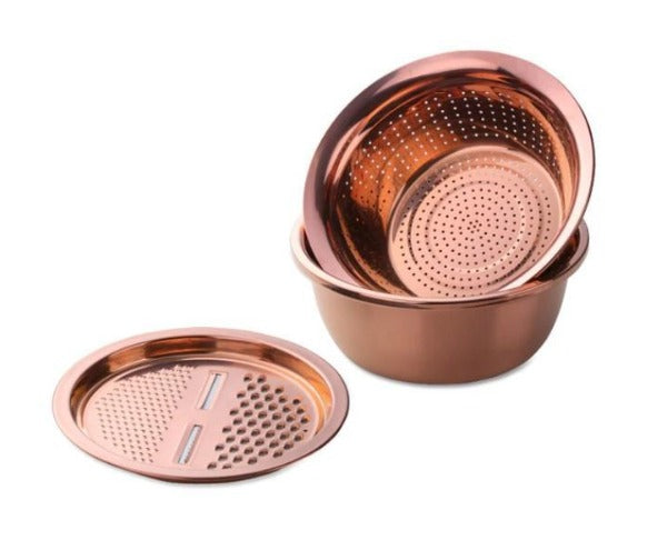 Stainless Steel Bowl Colander Grater Cutter