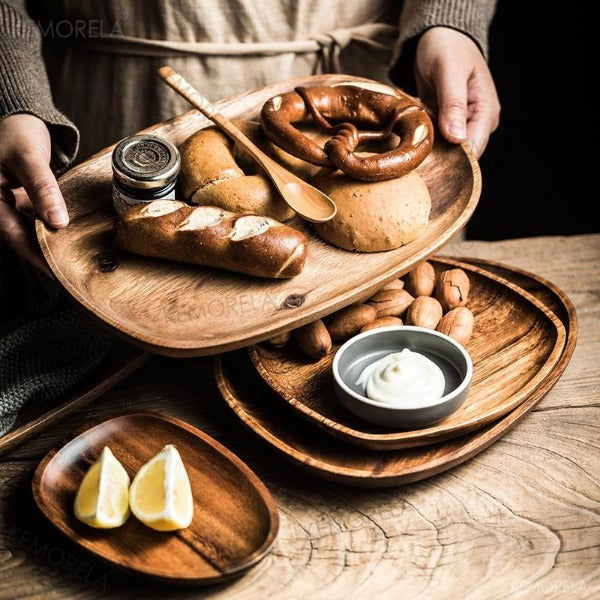 acacia wood plates