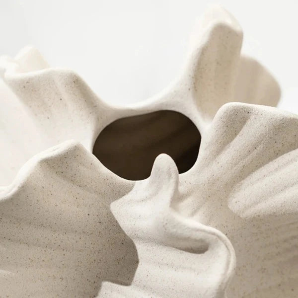 beige ceramic vase