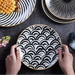 black and white dinner sets