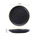 black and gold ceramic plates