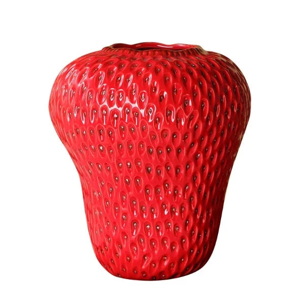 ceramic strawberry vase